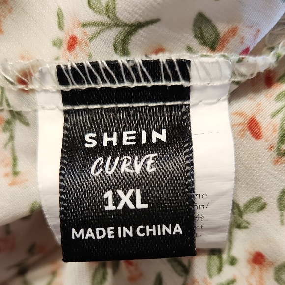 WOMENS 1X Gray  Balloon Sleeve Smocked Blouse - Picture 16 of 16